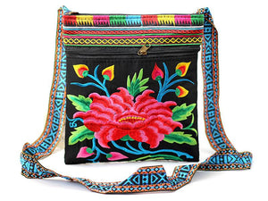 Tibet ethnic style double-sided embroidered bag three inner bags embroidered one shoulder leisure Women's bag cross carry small bag