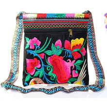 Load image into Gallery viewer, Tibet ethnic style double-sided embroidered bag three inner bags embroidered one shoulder leisure Women&#39;s bag cross carry small bag