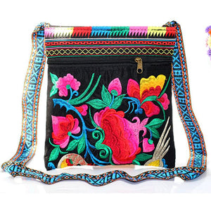 Tibet ethnic style double-sided embroidered bag three inner bags embroidered one shoulder leisure Women's bag cross carry small bag