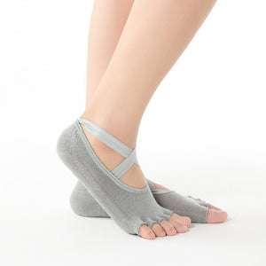 Yoga socks silicone non-slip five-finger socks professional female trampoline sports fitness Pilates beginner yoga socks female