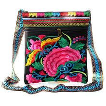 Load image into Gallery viewer, Tibet ethnic style double-sided embroidered bag three inner bags embroidered one shoulder leisure Women&#39;s bag cross carry small bag