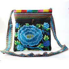 Load image into Gallery viewer, Tibet ethnic style double-sided embroidered bag three inner bags embroidered one shoulder leisure Women&#39;s bag cross carry small bag