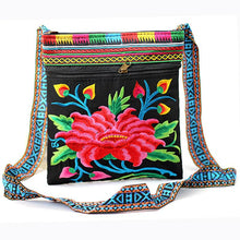 Load image into Gallery viewer, Tibet ethnic style double-sided embroidered bag three inner bags embroidered one shoulder leisure Women&#39;s bag cross carry small bag