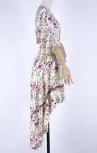 Load image into Gallery viewer, Bohemian Deep V Collar Tie with Back-to-back Retro Prints Irregular Hem Dress