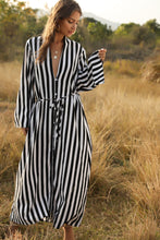 Load image into Gallery viewer, Stylish Women&#39;s Big Striped Comfortable Ultra-long Shirt Single-button Edgy Shirt