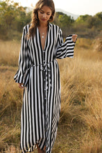 Load image into Gallery viewer, Stylish Women&#39;s Big Striped Comfortable Ultra-long Shirt Single-button Edgy Shirt