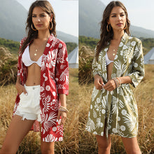 Load image into Gallery viewer, Beach jacket Chiffon Top with cardigan