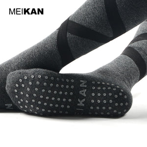 Autumn and winter long tube Fitness Yoga socks female high micro pressure anti slip bandage dance floor socks