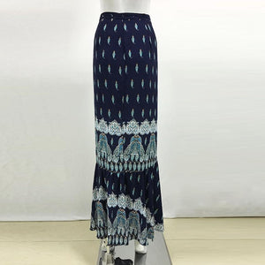 Casual vacation style Bohemian seaside split skirts 3 color