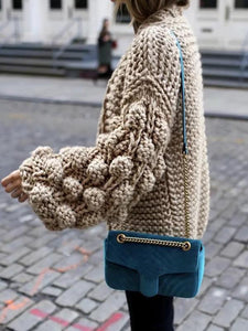 Knit Hollow Long Sleeve Cardigan Outwear Sweater