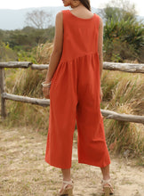 Load image into Gallery viewer, Deep V-strap Front and Back Jumpsuit
