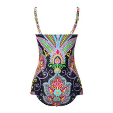 Load image into Gallery viewer, Swimsuit fringe moire totem printing bag hip split briefs swimwear