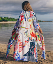 Load image into Gallery viewer, Printed Loose Beach Sunscreen Holiday Long Beach Bikini Cover Up