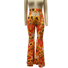 Load image into Gallery viewer, New Printed High-waist Flared Pants Holiday Style Leggings