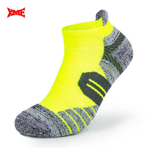 Professional non slip towel bottom running socks men's and women's marathon socks short tube sports socks