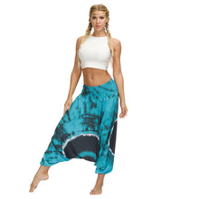 Load image into Gallery viewer, Tie dyed digital print women&#39;s casual pants sports yoga crotch pants slacks