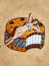 Load image into Gallery viewer, Printed New Beach Towel Shawl Chocolate Sandwich Biscuit Mat