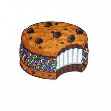 Load image into Gallery viewer, Printed New Beach Towel Shawl Chocolate Sandwich Biscuit Mat