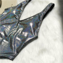 Load image into Gallery viewer, Split Swimsuit Sparkling Sexy Leather Bikini