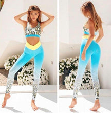 Load image into Gallery viewer, Leopard Split-joint Bohemia Yoga Suits