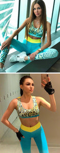 Leopard Split-joint Bohemia Yoga Suits