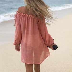 Holiday Style Beach Skirt Sunscreen Blouse Top