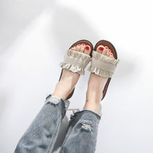 Load image into Gallery viewer, Fungus Lace Slippers Female Small Fresh Flat Sandals and Slippers