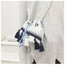 Load image into Gallery viewer, National Wind Mini Diagonal Canvas Bucket Bag