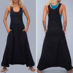 Strap Solid Color Loose Jumpsuit