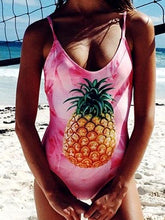Load image into Gallery viewer, Pineapple Print One Piece Bikini