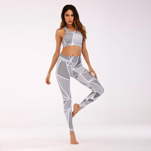 Printed Yoga Fitness Sports and Leisure Set