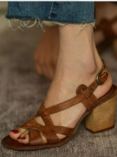 Load image into Gallery viewer, Summer high heel open toe buckle women&#39;s sandals