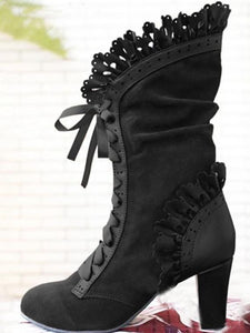 Women's high-heeled front with large size women's booties