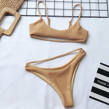 Load image into Gallery viewer, Sexy Solid Pit Bikinis Swimwear