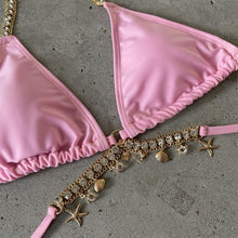Load image into Gallery viewer, Cross Hanging Jewellery Bikini Bandage Split Swimsuit