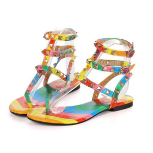 Colorful Flat Heel Beach Shoes For Women