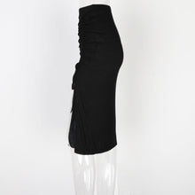 Load image into Gallery viewer, Women&#39;s Summer High Waist Slit Drawstring Bag Hip Slim Bottoming Skirt