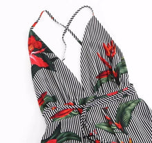 Load image into Gallery viewer, Sexy Spaghetti Strap Print Wide Leg Pants Jumpsuit Rompers