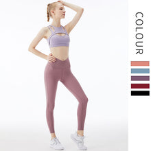 Load image into Gallery viewer, 8 Colors Solid Color Sport Bra Women&#39;s Shockproof Yoga Vest Fitness Sling Gathered Back Underwear