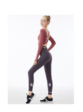 Load image into Gallery viewer, Spring and Summer Fitness Yoga Suit Women Moisture Absorption Sweat Pure T Shirt Temperament High Elastic Breathable Sportswear Women