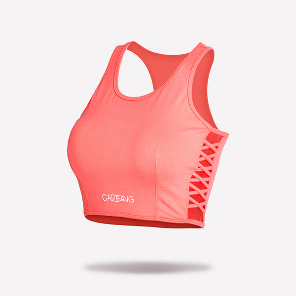 Yoga vest women with breast pad short beauty back fitness underwear running sports bra