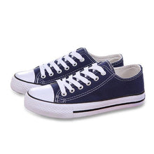 Load image into Gallery viewer, Big Size Canvas Candy Color Lace Up Casual Shoes