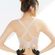 Load image into Gallery viewer, Women&#39;s sports vest running shockproof yoga fitness sports bra gather beautiful back cross shoulder strap sports bra