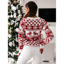 Load image into Gallery viewer, Knitted sweater women Christmas elk long-sleeved knitted sweater
