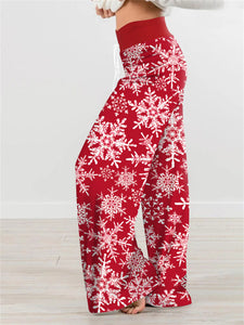 Flake Fashion Woman Digital Printing Loose casual Flower pattern pants wide leg yoga pants 234