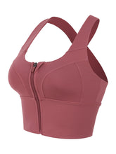 Load image into Gallery viewer, High sports shock proof zipper bra anti droop close Yoga underwear bra back sports vest