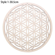 Load image into Gallery viewer, 1PC Flower of Life Shape Wooden Wall Sign Laser Cut Non-slip Coaster Set Wood Placemats Table Mat Round Cup Pad Art Home Decor