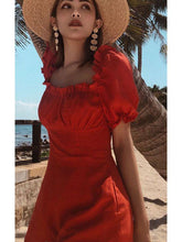 Load image into Gallery viewer, Bohemian Beach Lantern Sleeves Solid Color Jumpsuit