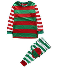 Load image into Gallery viewer, Family Christmas pajams stripe set Xmas family suit