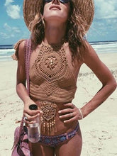 Load image into Gallery viewer, Boho Crochet Tassels Beach Bikini